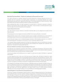 Standard chartered bank, narain manzil. Standard Chartered Bank Outline On Settlement Of Deceased Accounts Pdf Free Download