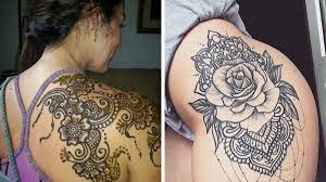 Temporary henna tattoos designs for back. 26 Elegant Henna Tattoo Designs For Women