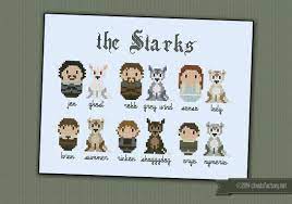 See more ideas about cross stitch games, crochet game, cross stitch patterns. Game Of Thrones The Starks And Their Wolves Digital Cross Stitch Pattern