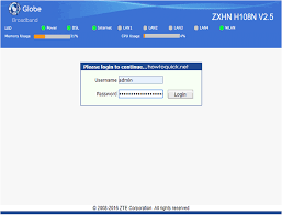 Based on your local ip address, pick the correct ip address from the list above and click admin. Globe Zte Zxhn H108n Default Admin Password And Username Howtoquick Net