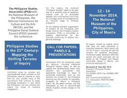 Philippine Studies Association 2014 Conference Nov 12 14 2014 National Museum Of The Philippines Manila Https Www Fac Social Science Moocs National Museum