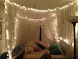 Twinkle Lights In Canopy Bed Canopy Bed Diy Bed Canopy With Lights Fairy Lights Bedroom Decor