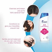 Buy Head & Shoulders 2-in-1 Anti-Dandruff Shampoo + Conditioner - Smooth &  Silky 340 ml Online at Best Price - Dry Shampoos & Conditioners