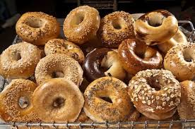Black And White Bagel Basket Of Fresh Hot Artisan Bagels Photographed By Fredde Lieberman Bagel Varieties Black White Poppy Whole Wheat W Bagel Bagel Shop Picnic Sandwiches