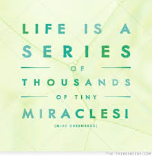 Life Is A Series Of Thousands Of Tiny Miracles Via The Things We Say Inspirational Words Powerful Quotes Quotes