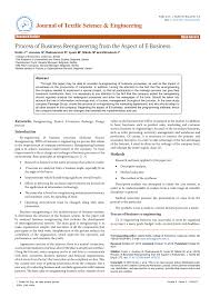 Pdf Process Of Business Reengineering From The Aspect Of E Business