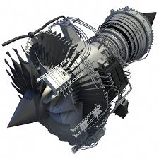 Rolls Royce Trent 1000 Turbofan Aircraft Engine 3d Model