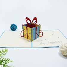 Glue the folded white section on one side of the rectangle. 3d Pop Up Greeting Cards Happy Birthday Handmade Card Gift Aus Stock