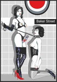 Baker Street, (A study in erotic lesbian latex domination fetish) Painting  by Peter Bratt | Saatchi Art