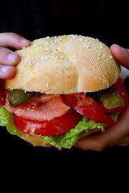 Time For Sandwich Chewy Bread Bowl Of Soup Salmon Sandwich