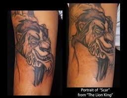 Popular body areas for lion tattoos 3. Scar Tattoo