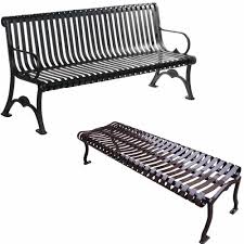 Nylon glides help keep furniture in place. Commercial Coated Metal Park Benches National Outdoor Furniture