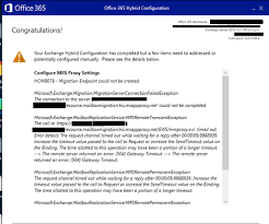 This morning however every time i try to log back in to my ps messages app or the psn app i'm met with the connection to the server timed out and it won't stop. Hcw Red Message Hybrid Configuration Service May Be Limited Microsoft Tech Community