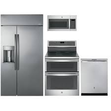 5 piece kitchen appliances package with french door refrigerator and dishwasher in stainless steel. Ge Profile Series 988554 4 Pc Kitchen Appliance Package Psb42yskss 42 Built In Side By Side Refrigerator Pb960sjss 30 Electric Range Jvm6175skss 30 Mic
