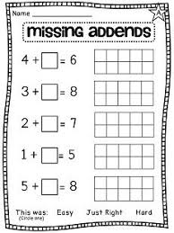 First Grade Math Unit 7 Missing Addends Fact Families True Or False Equations Everyday Math First Grade Math Missing Addend