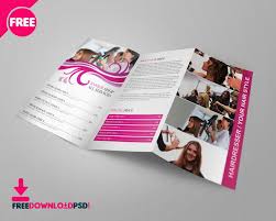 View creative business bi fold brochure design template. Free Barber Shop Tri Fold Psd Brochure Template Download Freedownloadpsd Com