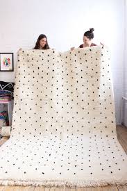 Black And White Wool Rug Beni Ourain Rugs Creamy White Moroccan Wool Rug With Black Dots 6 9 X 10 5 From Baba Souk Beni Ourain Rugs Handmade Moroccan Rugs Minimalist Rugs