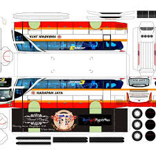 Gambar pola miniatur bus shd. Pola Papercraft Bus Lembaran Shopee Indonesia
