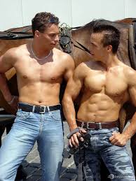 Two muscled Czech boys