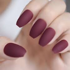 Welcome to my new channel. Ballerina Matte Burgundy Coffin 24 Full Cover Press On Nail Tips Glue Ebay