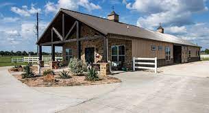 However, as the popularity of small and affordable living quarters has become more popular over the past few years… people have converted these storage buildings into little houses complete with beds, kitchens, and porches. Michelle S Stall Barn W Living Quarters Morton Buildings Morton Building Homes Barn Style House Morton Building