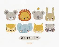 Download Koala Svg Animal Svg Tiger Clipart Elephant Bunny Tiger Lion Etsy In 2021 Lion Svg Koala Svg Raccoon Illustration