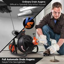 *using the wrong type or size plumbing snake can damage the pipes. Tacklife Electric Drain Auger 75 Ft X 1 2 Inch Drain Cleaner Machine Tacklife Tools