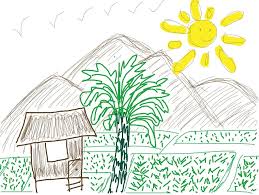If you are looking for nipa hut maker or wanted to buy ready made nipa hut. Bahay Kubo Drawing Simple Philippine Travel Blog