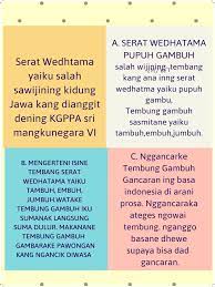 Maybe you would like to learn more about one of these? Serat Wedhatama Yaiku Salah Sawijining Kidung Jawaa Kang Dianggit Dening Kgpaa Sri Mangkunegara Iv