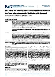 Physical, chemical, and clay mineralogy analyses of. Late Glacial And Holocene Aeolian Sands And Soil Formation From The Pomeranian Outwash Plain Mecklenburg Ne Germany