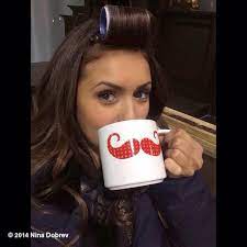 On most mornings, dobrev has a default morning protein shake. Best Mug Ever Source Instagram User Ninadobrev The Vampire Diaries Stars Celebrate Summer With Puppies And Bikinis Popsugar Entertainment Photo 15