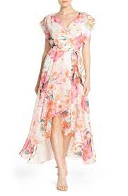 Eliza J Floral Print Gown Regular Petite Nordstrom Beach Wedding Guest Dress Petite Maxi Dress Guest Dresses