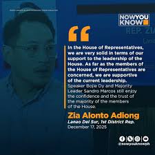 The House of Representatives supports both Speaker Faustino “Bojie” Dy III  and Majority Leader Ferdinand Alexander Marcos amid rumors that both  officials are under pressure due to budget issues, Lanao del Sur