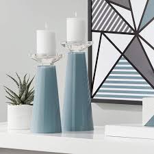 Maybe you would like to learn more about one of these? Meghan Smoky Blue Glass Pillar Candle Holders Set Of 2 53k14 Lamps Plus