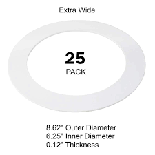 This trim ring hides miscut or oversize holes in the ceiling. 25 Pack White Plastic Trim Ring For 8 Inch Recessed Can Down Light Oversized Lighting Fixture Buy Online At Best Price In Uae Amazon Ae