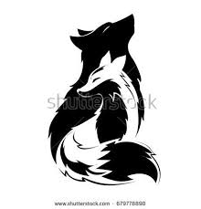 Black And White Silhouette Black And White Fox Clipart Fox And Wolf Silhouette Hinh Xăm Soi Hinh Xăm động Vật Hinh Xăm