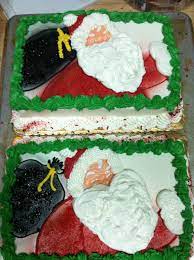 Texas sheet cake made with peanut butter instead of chocolate! Christmas Sheet Cake Santa Jb Bakery