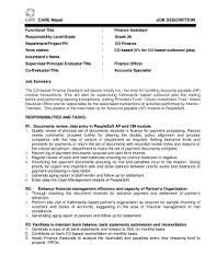 Knowledge of general accounting and bookkeeping practices, as well as a strong work. Fillable Online Carenepal Care Nepal Job Description Functional Title Finance Assistant Responsibility Level Grade Grade 2b Department Project Pn Co Finance Work Station Co Based 5 For Co Based Outbound Jobs