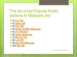 Malaysian radio time to tune in poskod malaysia. Popular Radio Stations In Malaysia
