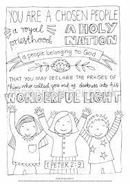 Colouring Sheet Featuring A Simple Typographic Illustration With The Words From 1 Peter 2 9 Download And Print Bible Verse Coloring Peter Bible Bible Coloring