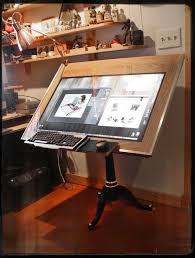 Drawing Machine Huge 40 4k Screen Digital Drafting Etsy Home Office Setup Gamer Room Room Setup