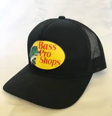 Black Bass Pro Shop Hat Bass Pro Shops Black Mesh Back Trucker Hat Cap Snap Back Adjustable Fish Fishing Ebay Snapback Hats Trucker Hat Hats