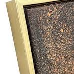 abstract schilderij goud folie gouden lijst modern huis muur ...