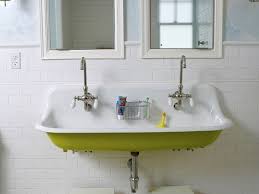 double trough sink for bathroom  how