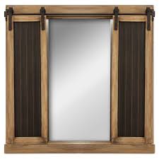 Miroir Volet Ardoise 76x76 Cm Atmosphera Createur D Interieur Miroir Volet Miroir Miroir Bois