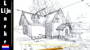 Huis Tekenen In Stappen Perspectief Youtube