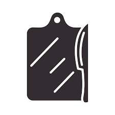 This is a list of kitchen objects and kitchen utensils that you can see in a typical kitchen. Chef Board Cutting And Knife Kitchen Utensil Silhouette Style Icon 2620818 Vector Art At Vecteezy