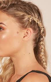Kings And Queens Star Hair Rings In Gold Showpo Hippie Hair Hair Rings Light Hair Color