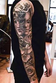 Mens Black And Grey Sleeve Tattoo Ideas In 2020 Sleeve Tattoos Best Sleeve Tattoos Portrait Tattoo Sleeve