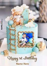 We continue to love you more and more happy first birthday! 1st Birthday Cakes For Baby Boy With Name And For Girls